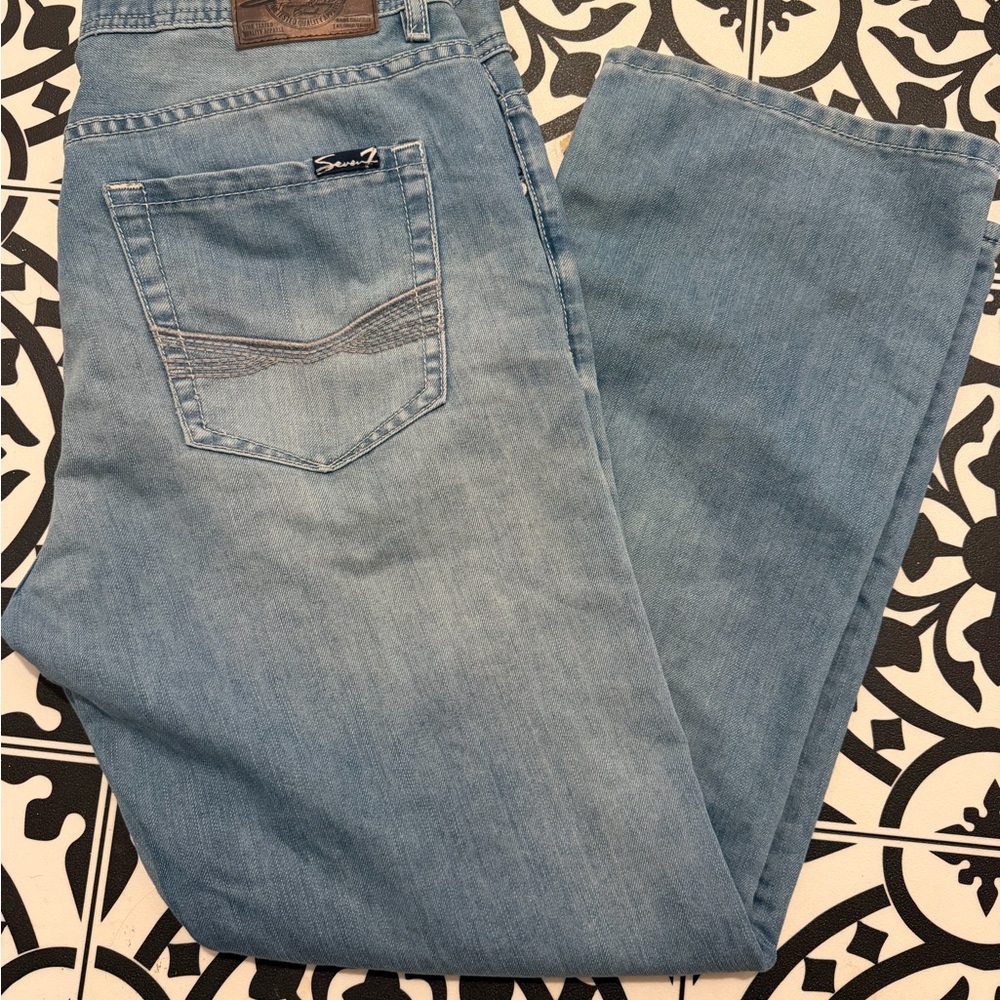 Seven7 Light Blue Straight Men's Jeans